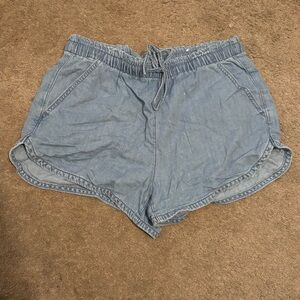 Denim Tie Waist Shorts